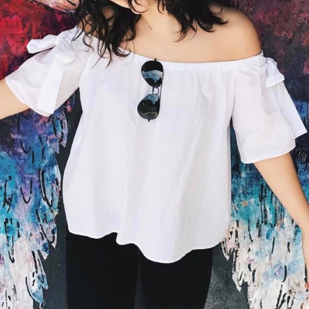 White Off the Shoulder Top